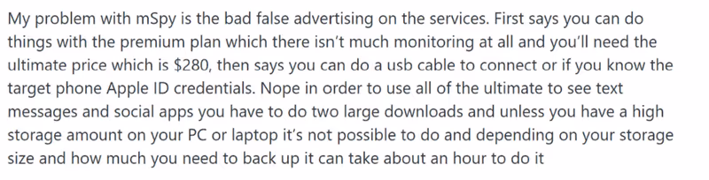 mSpy review on Reddit