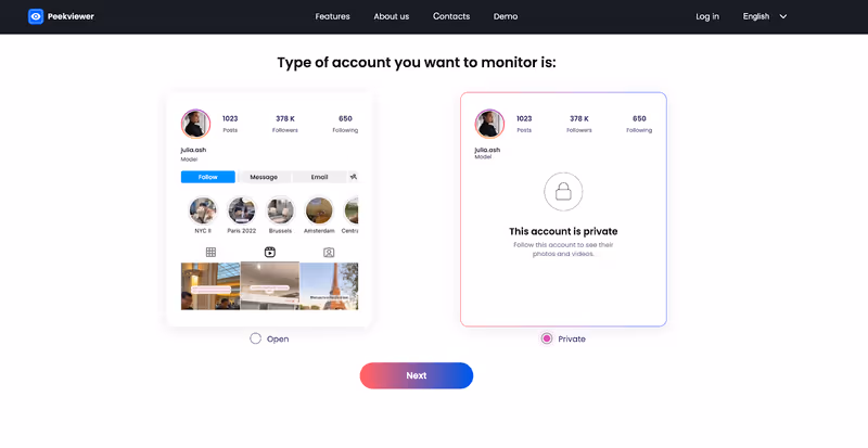 How to use Peekviewer Instagram tagged photo viewer: account creation