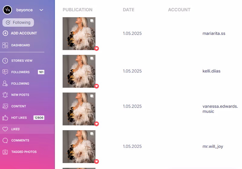 View likes on Instagram