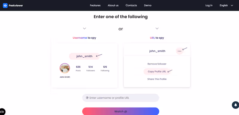 How Peekviewer Works Step 2 – by Private Instagram Viewer Free